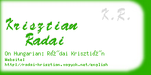 krisztian radai business card